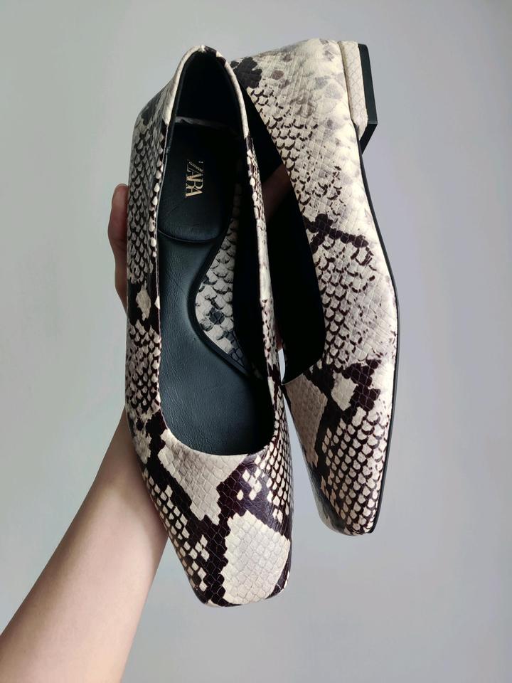КОЖАНЫЕ БАЛЕТКИ ЗМЕИНЫЙ УЗОР
