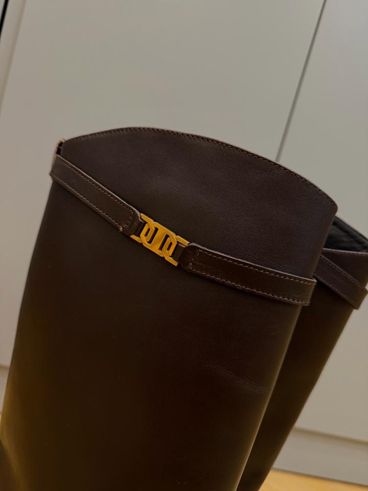 Сапоги Massimo Dutti в шоколадном оттенке