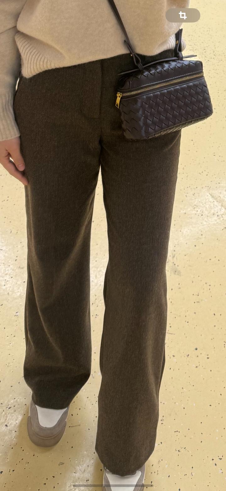 Шерстяные брюки с лампасами