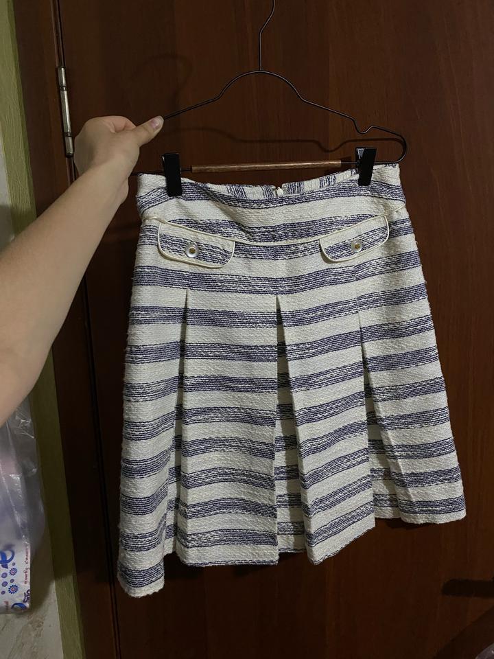 ✨ Стильная плиссированная мини-юбка в полоску