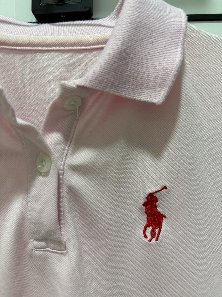 Поло футболка нежно розовая