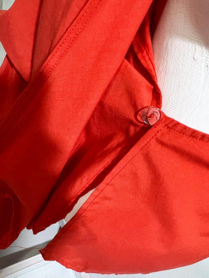 Блуза M 46 размер блузка коралловая рубашка рукав 3/4