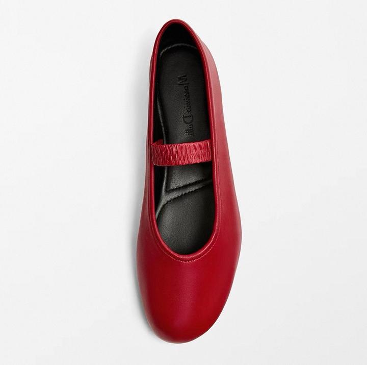 Балетки кожаные Massimo Dutti