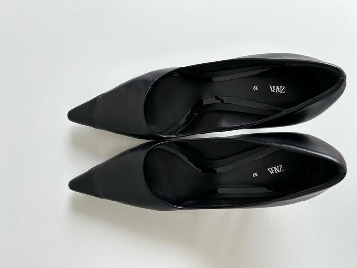 кожаные туфли zara