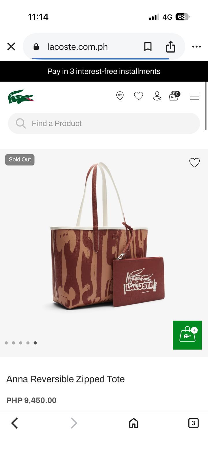 Тоут Lacoste двусторонний