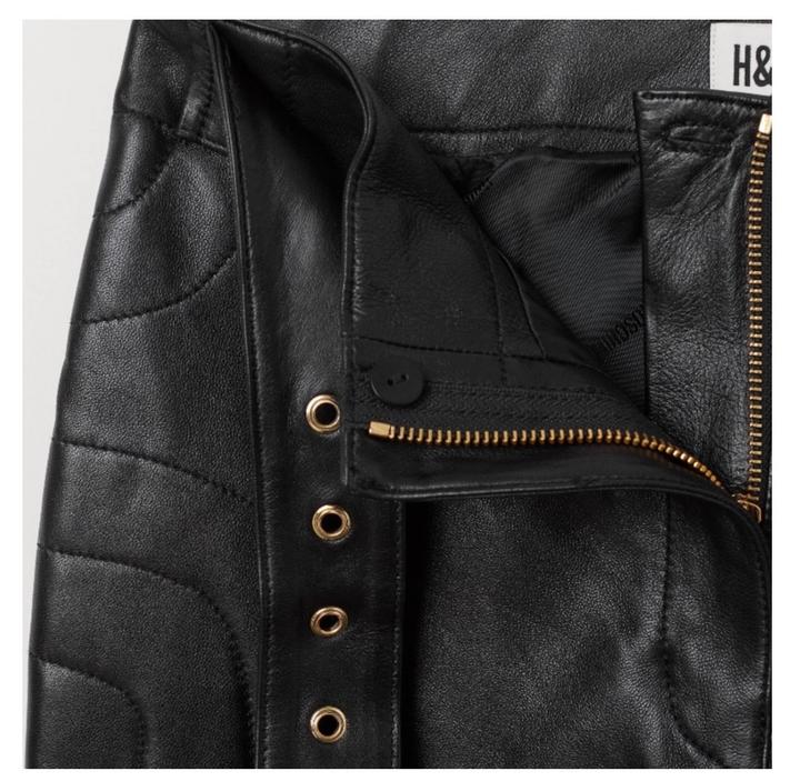 Кожаные брюки коллаборация Moschino и h&m