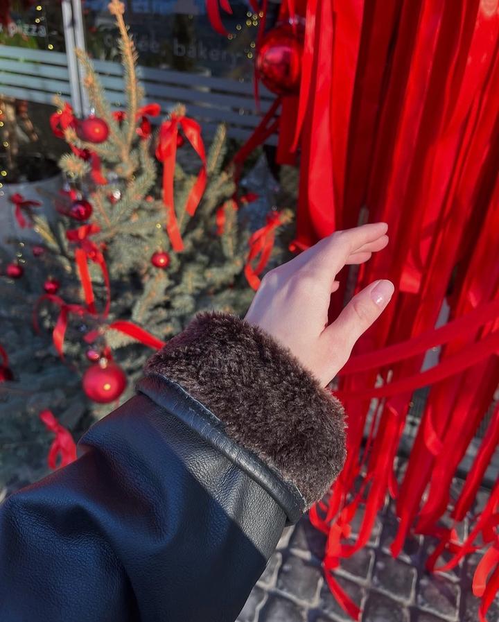 Кожаная дубленка