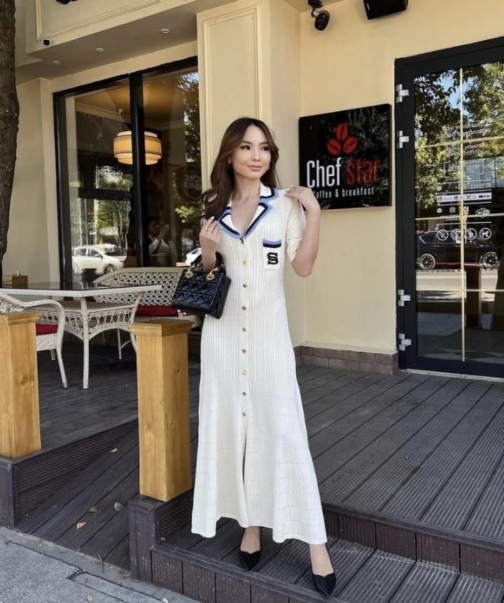 Повседневное платье белый