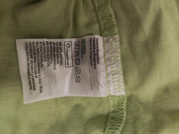 *Платье H&M 128/130 фисташковое рубашка*