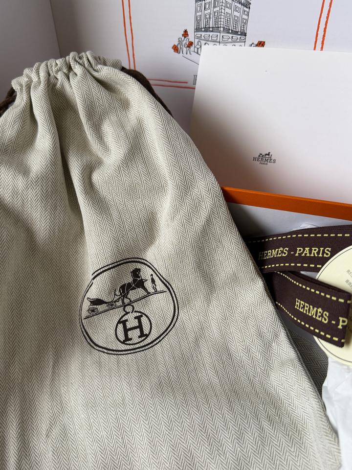 Шлепки Hermes Oran коричневые 1:1 , premium