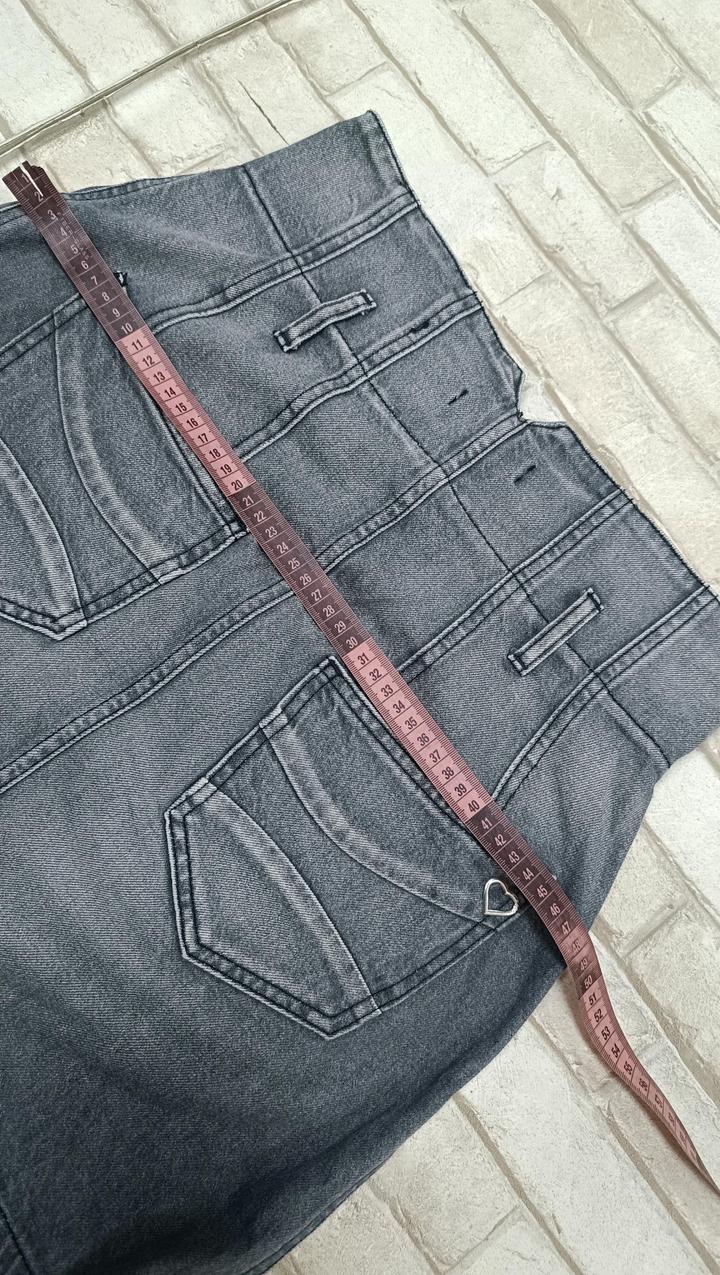 Юбка джинсовая на пуговицах с карманами