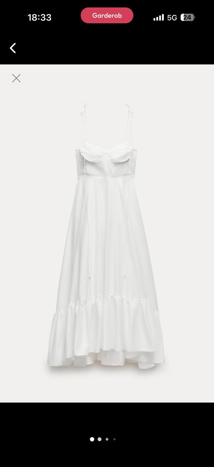 Новое шикарное Белое платье Zara размер S