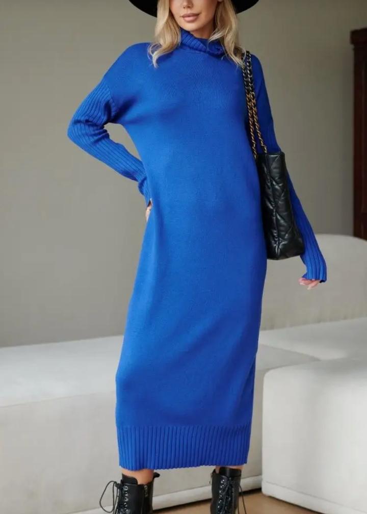 Платье-свитер с длинным рукавом