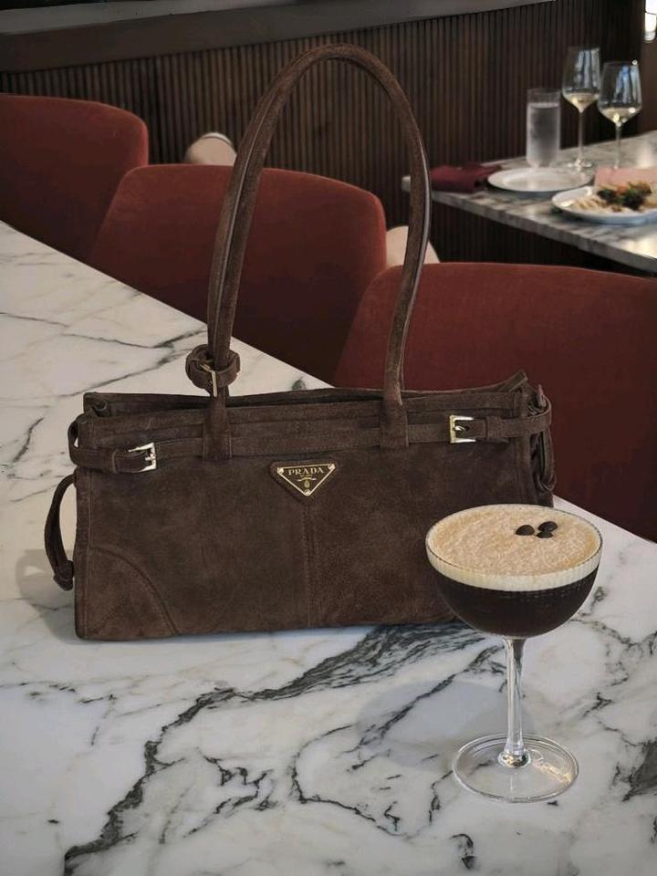 Сумка Prada Bonnie medium suede handbag🍫 натуральная замша