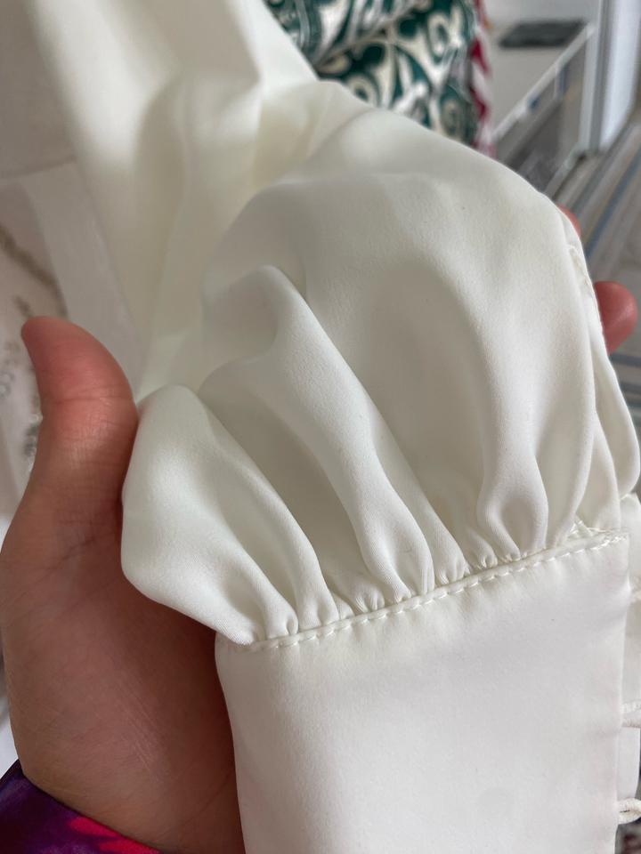 Нарядное белое платье на Ұзату и Сырға салу.