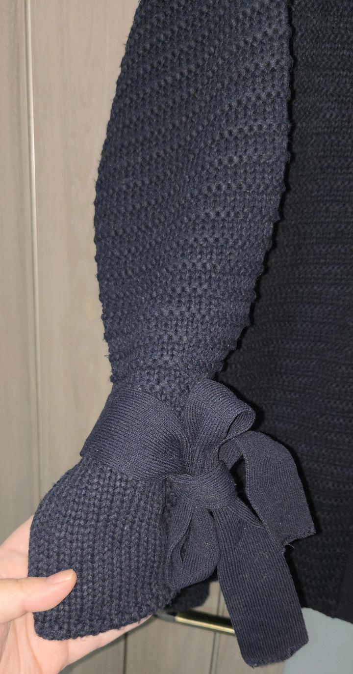 Темно синий кардиган, крупной вязки Promod