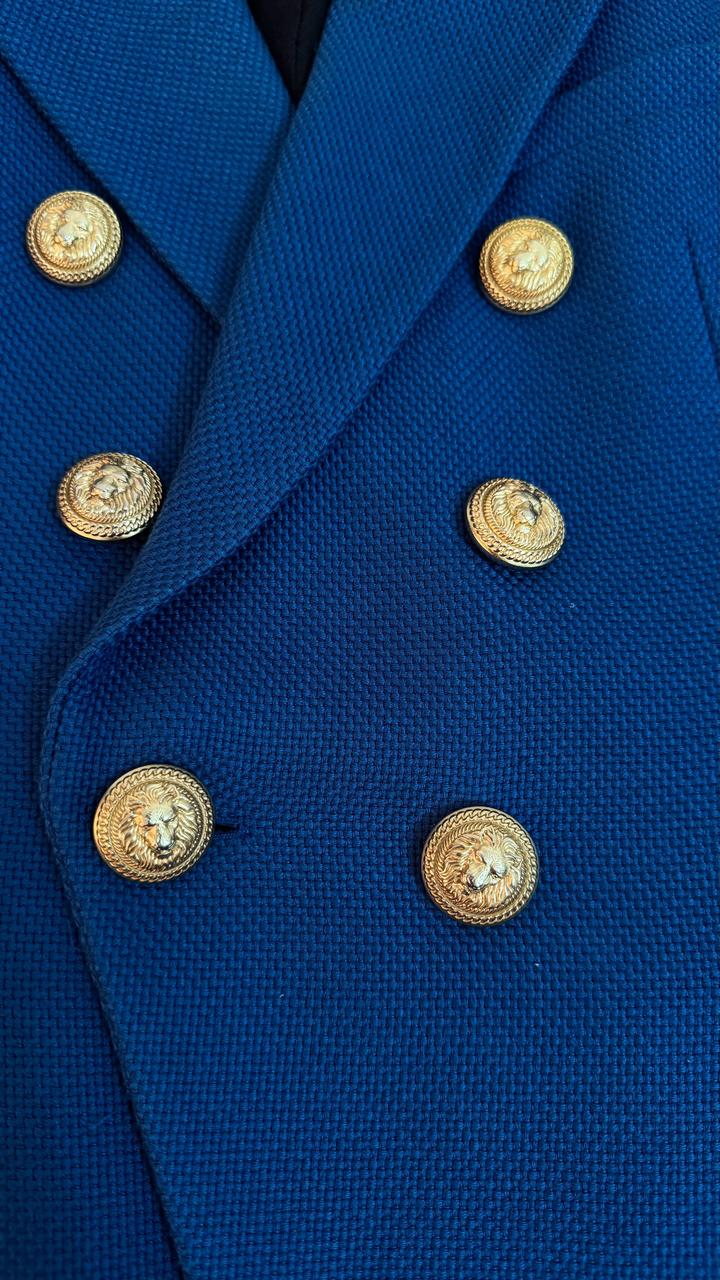 Синий пиджак Balmain
