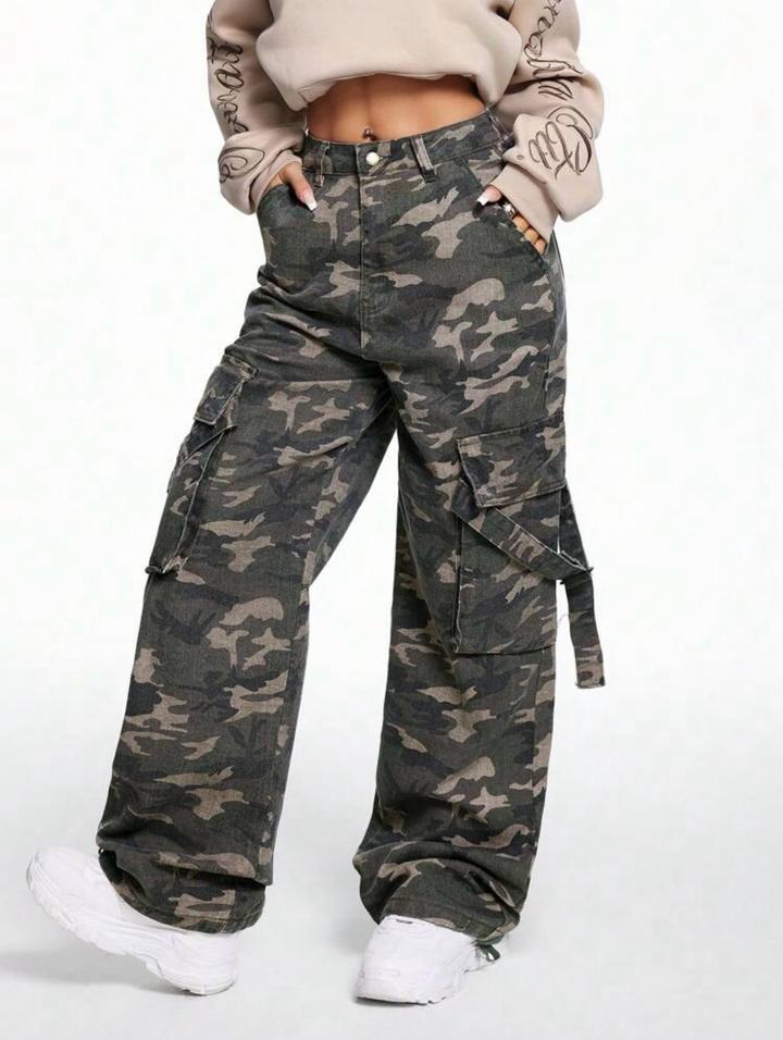 Джинсы камуфляж милитари ( размер в фото смотрите - сетка)