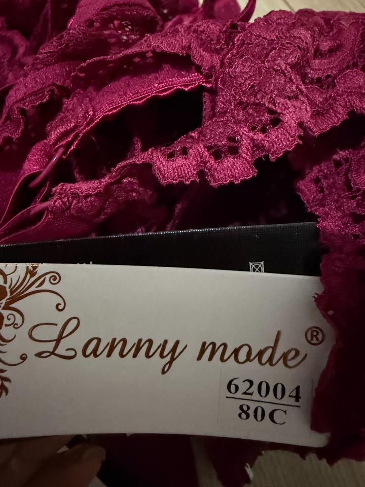 Бюстгальтер дублированная чашка Lanny Mode бордовый Размер 80 С