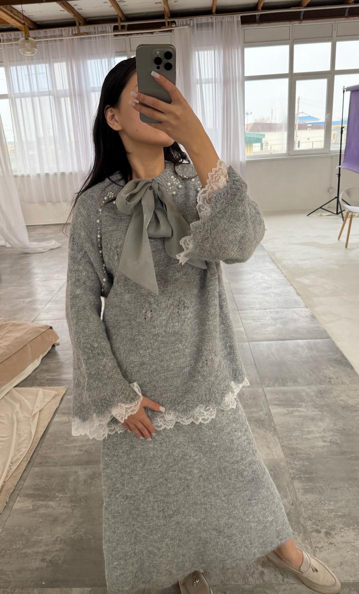 Серая двойка шерстяная