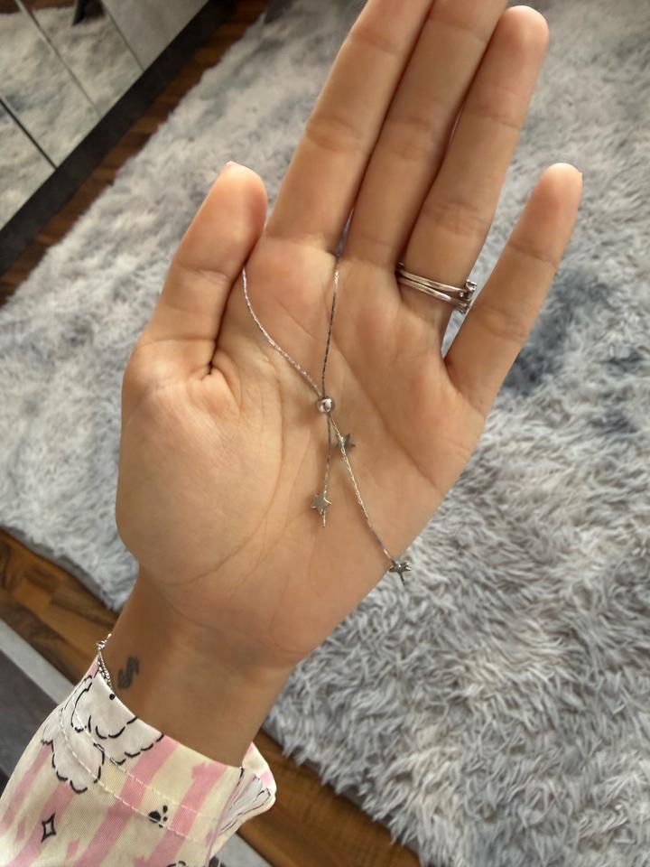 серебряная цепочка со звездочками