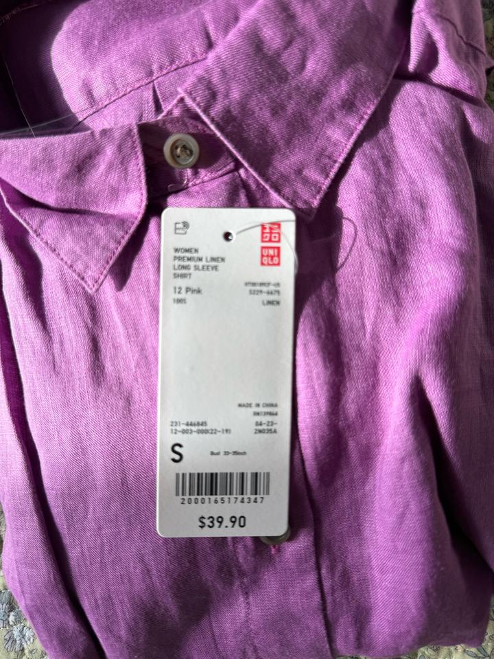 Льняная рубашка Uniqlo