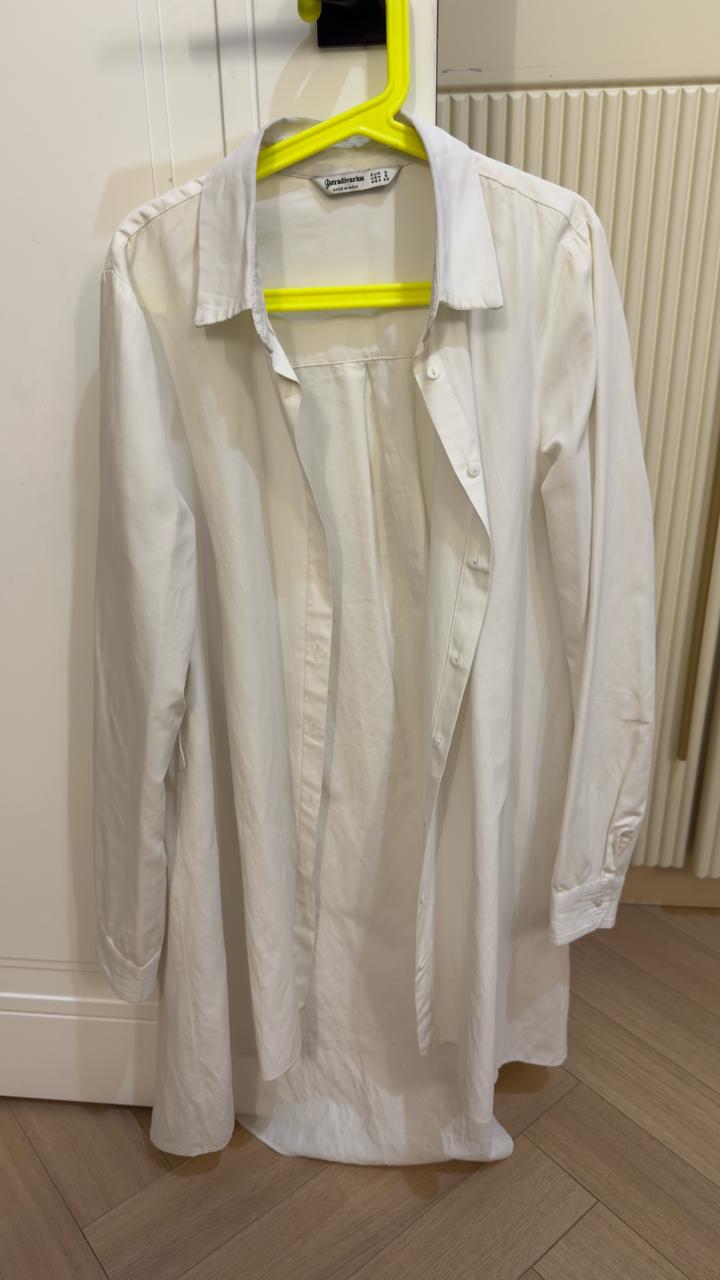 Рубашка белая удлиненная
