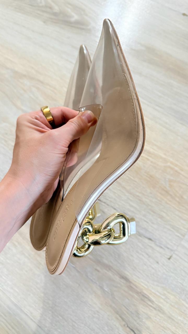 CULT GAIA мюли Carmen, прозрачный, золотой