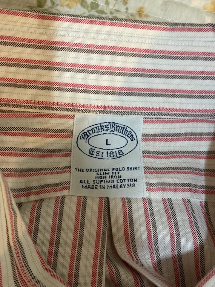 Non iron рубашка в полоску в L размере