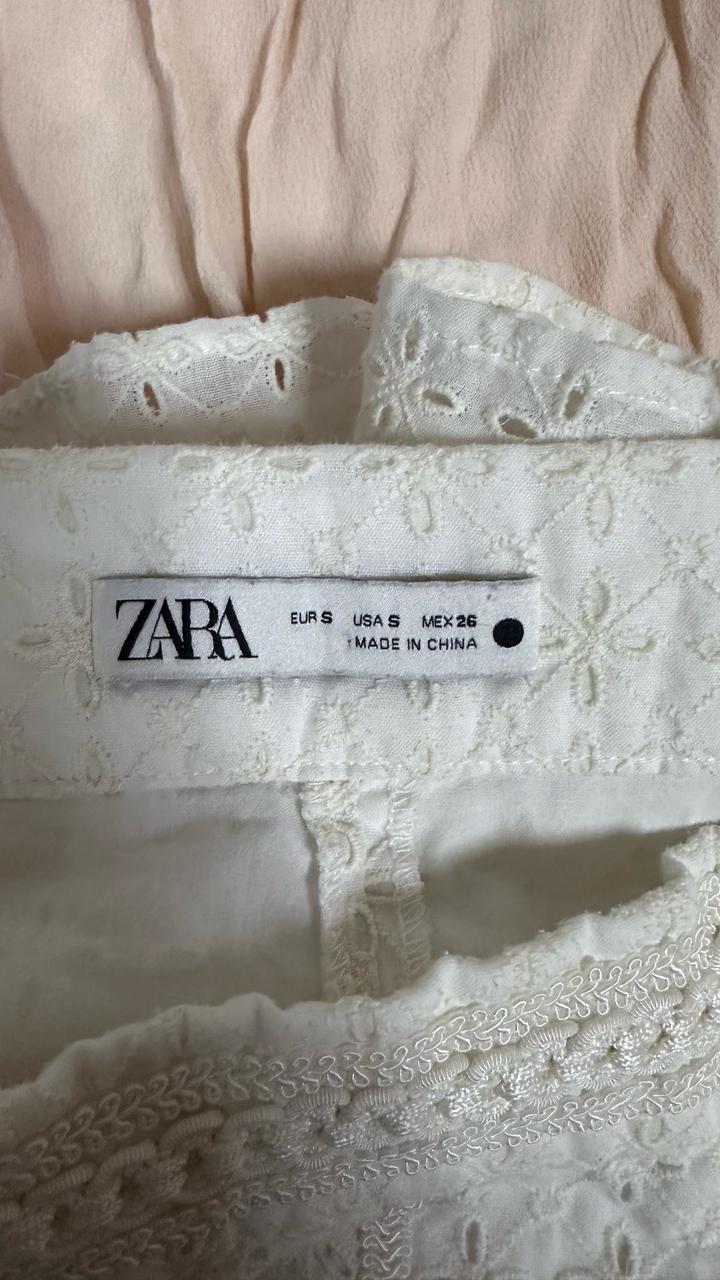 Белые ажурные шорты Zara в стиле boho chic