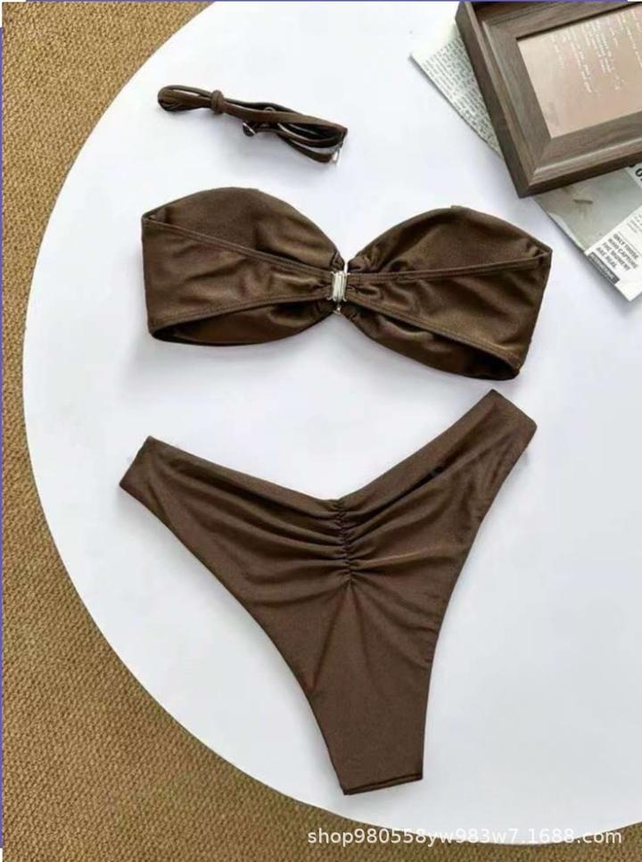 Коричневый купальник