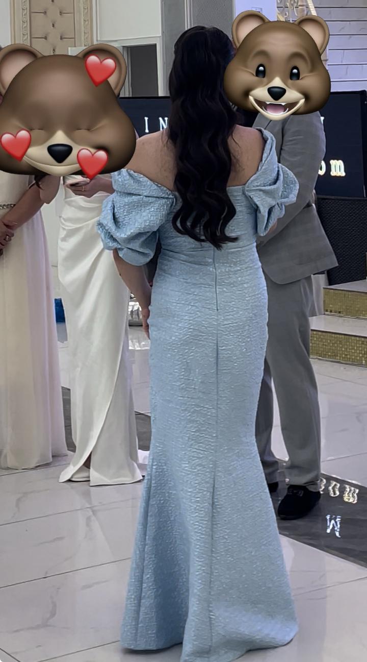 вечернее голубое платье(демисезон)