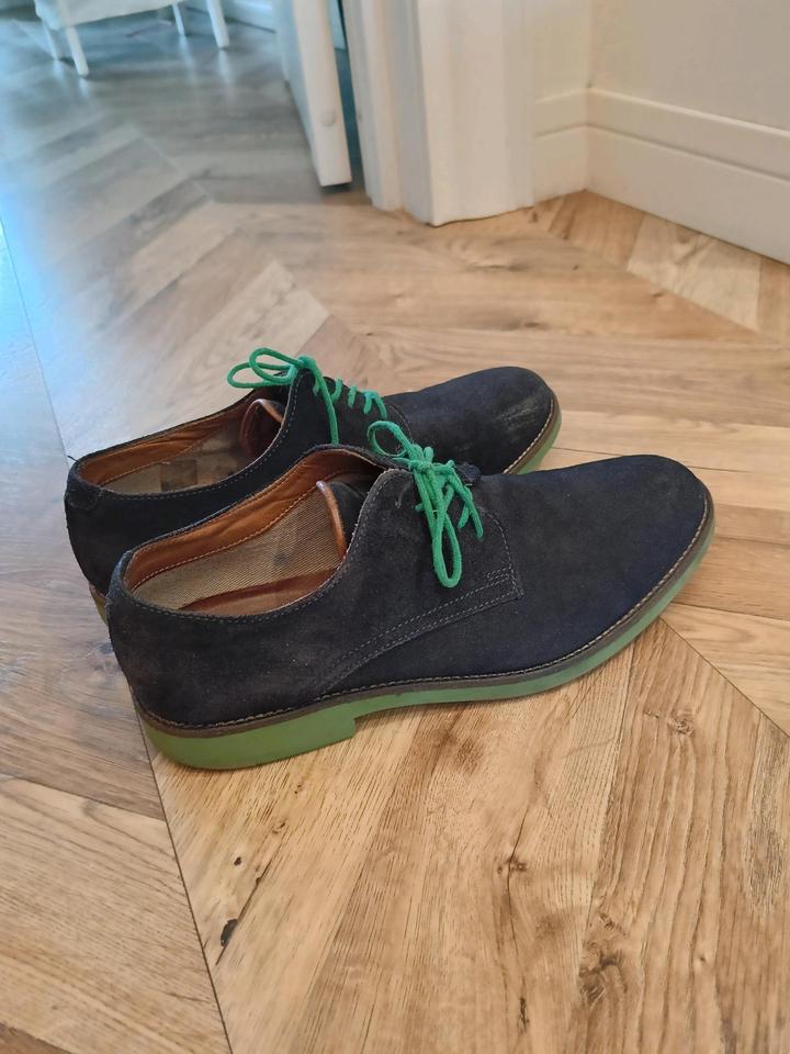 Ботинки мужские замшевые синие Aldo