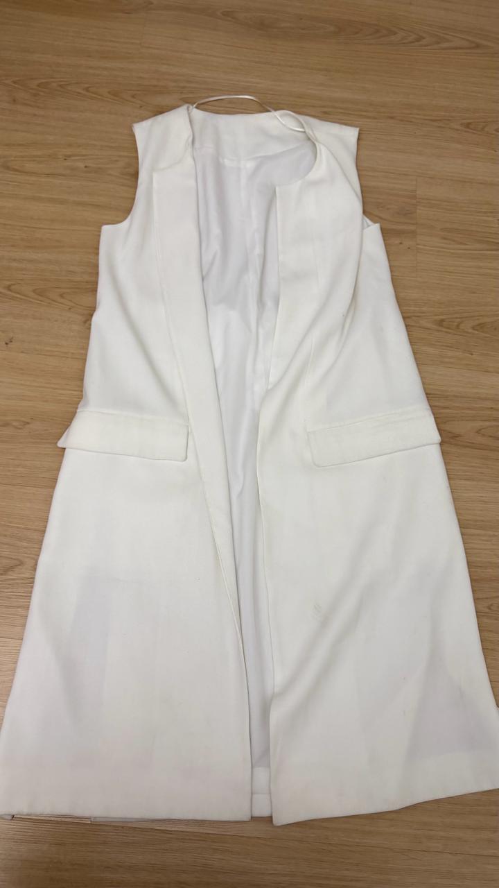 Белый пиджак длинный H&M