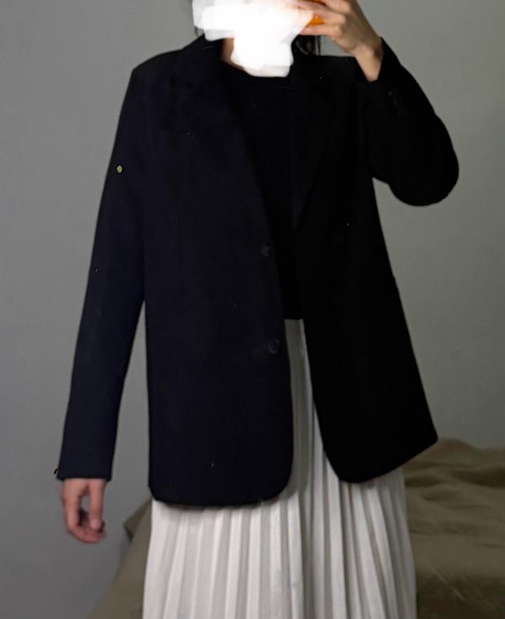 Пиджак черный , New Style, размер оверсайз до 46