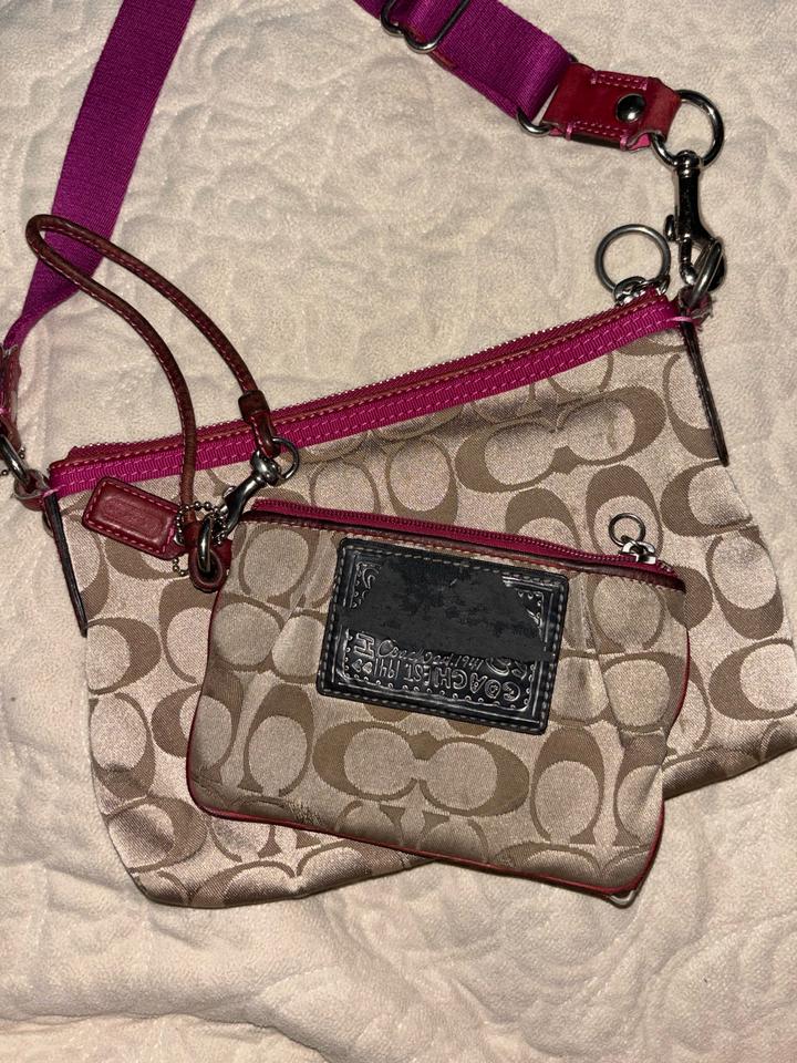 Coach Poppy Crossbody сумка в комплекте со съемным кошельком