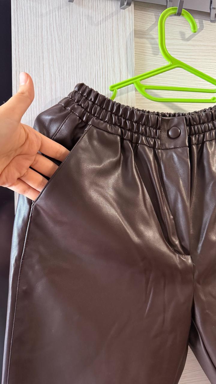 брюки из эко-кожи Colin’s