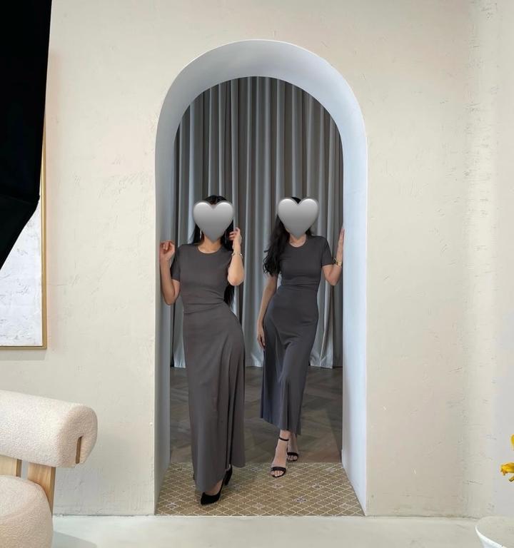 Платье со шнуровкой на спине, цвета графит