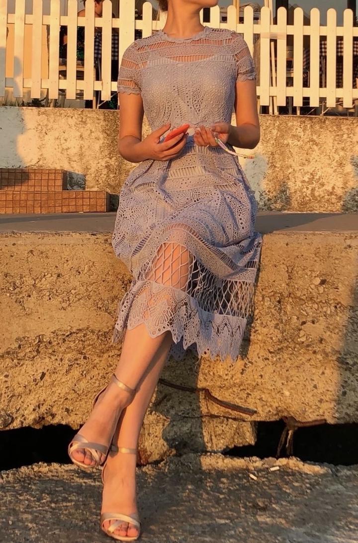 Кружевное платье 🩵