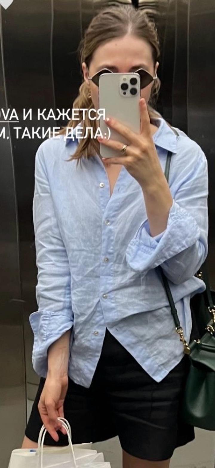Льняная рубашка Massimo Dutti