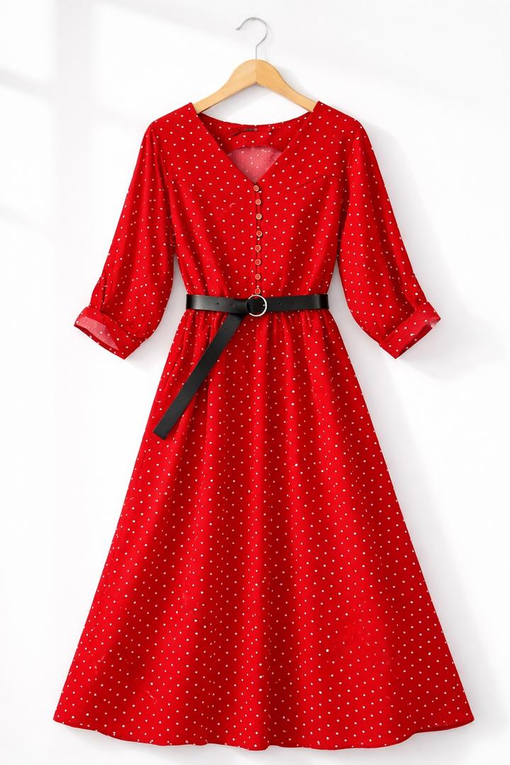 Платье в горошек ❤️🤍