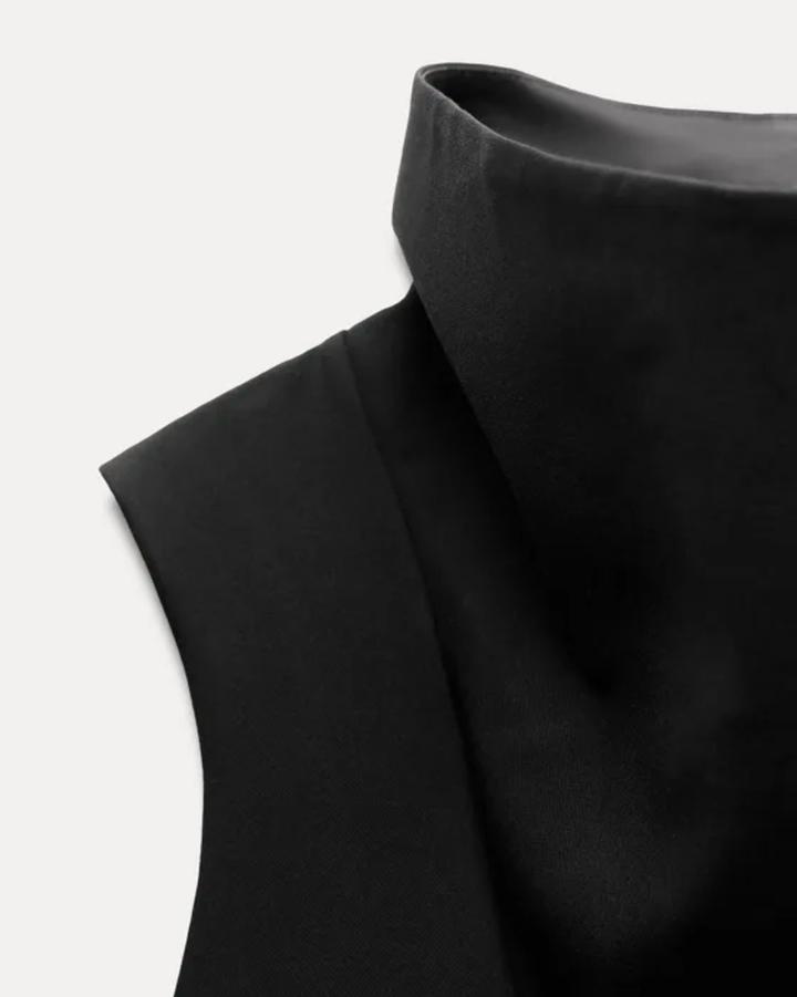 Платье Zara с шалевым воротником