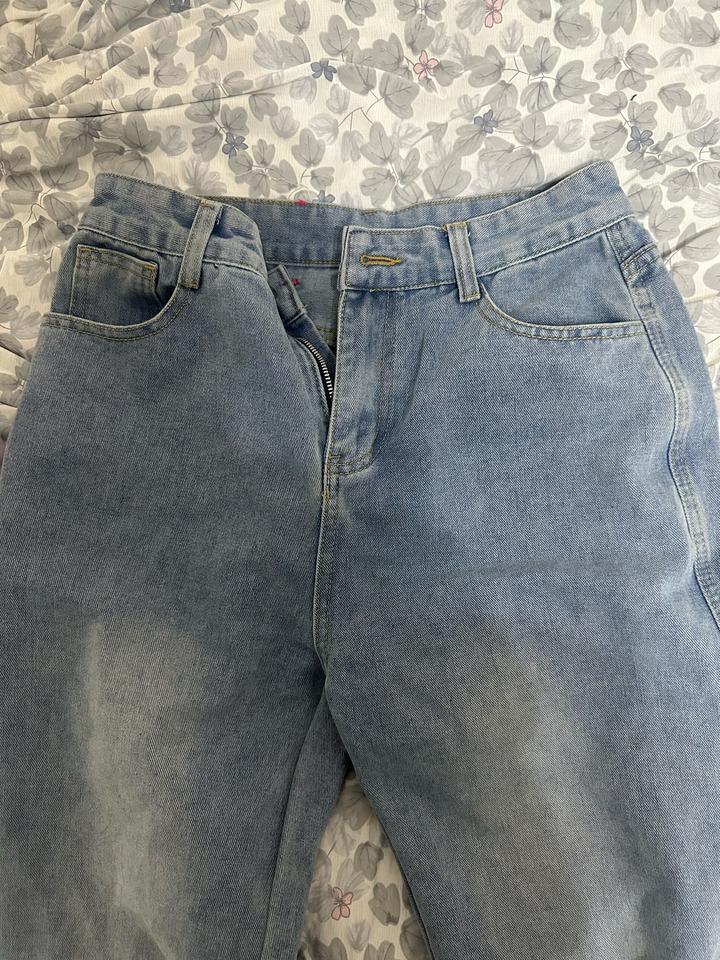 Новые джинсы палаццо голубые