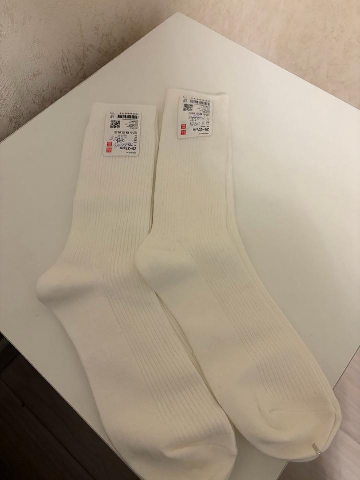 Носки белые Uniqlo высокие уни