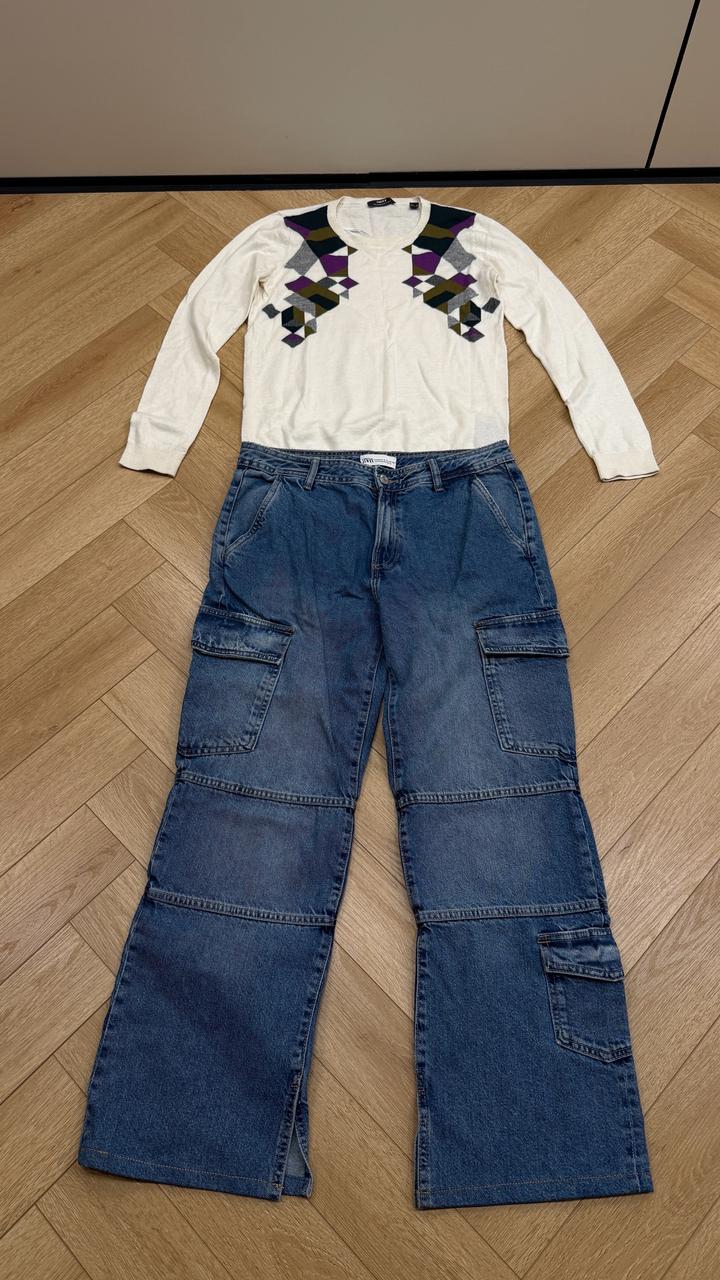 Джинсы Зара сэт