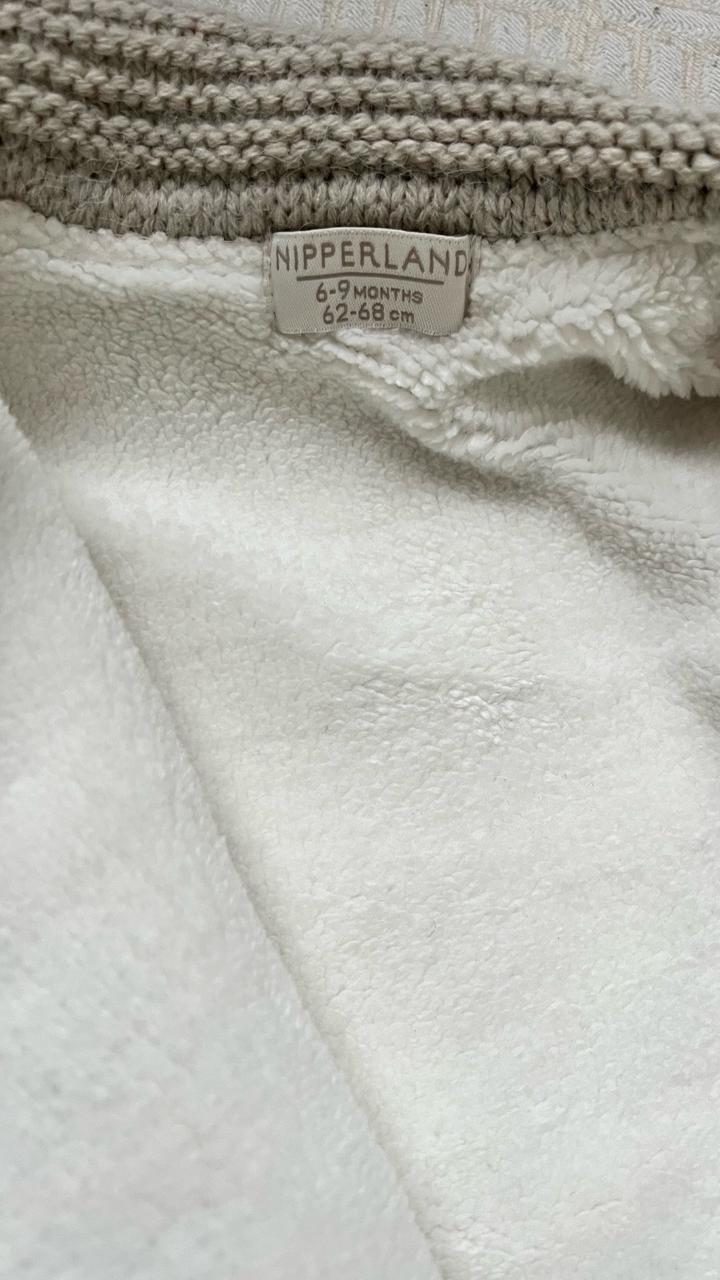 Теплая вязаная комбинезон