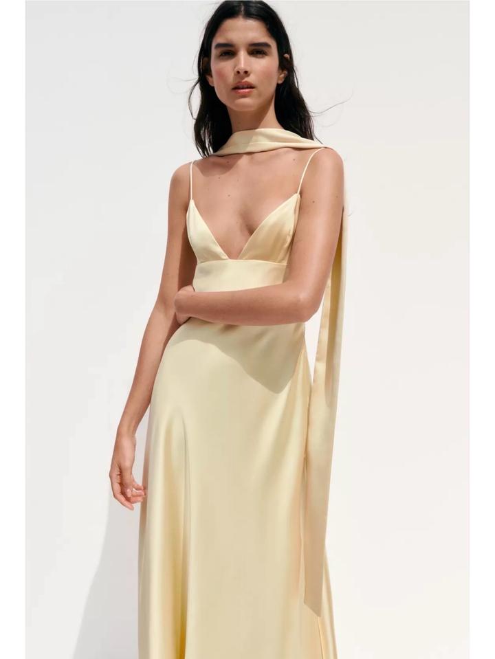 Платье атласное Zara