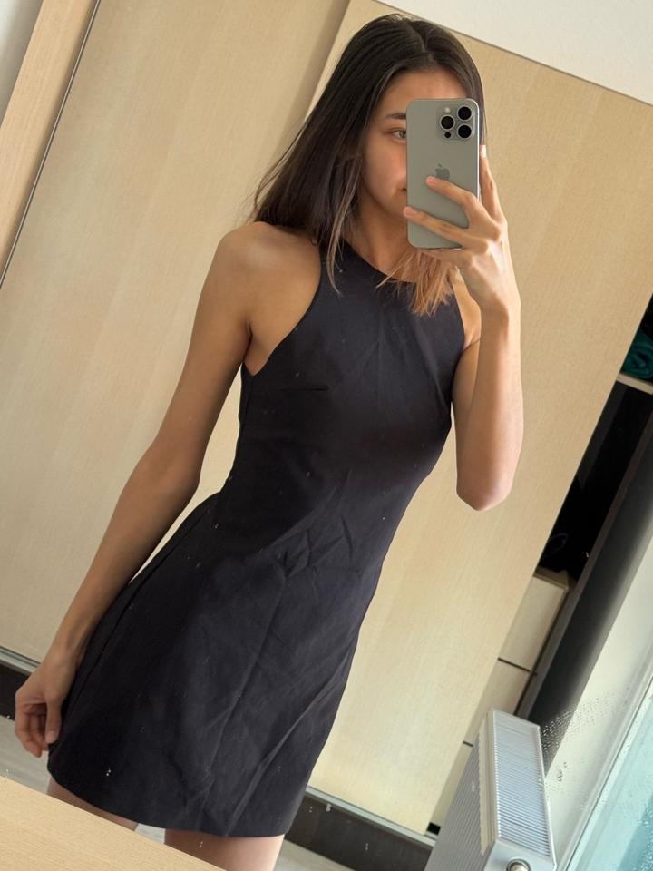 Черное мини платье zara