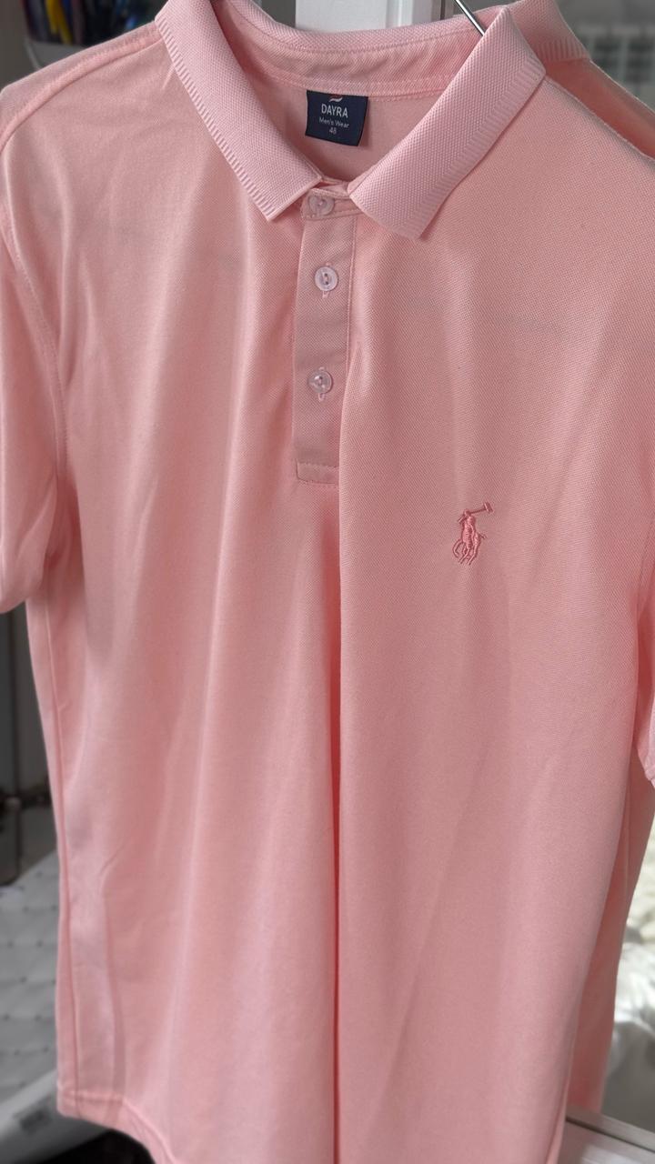 Розовая футболка polo