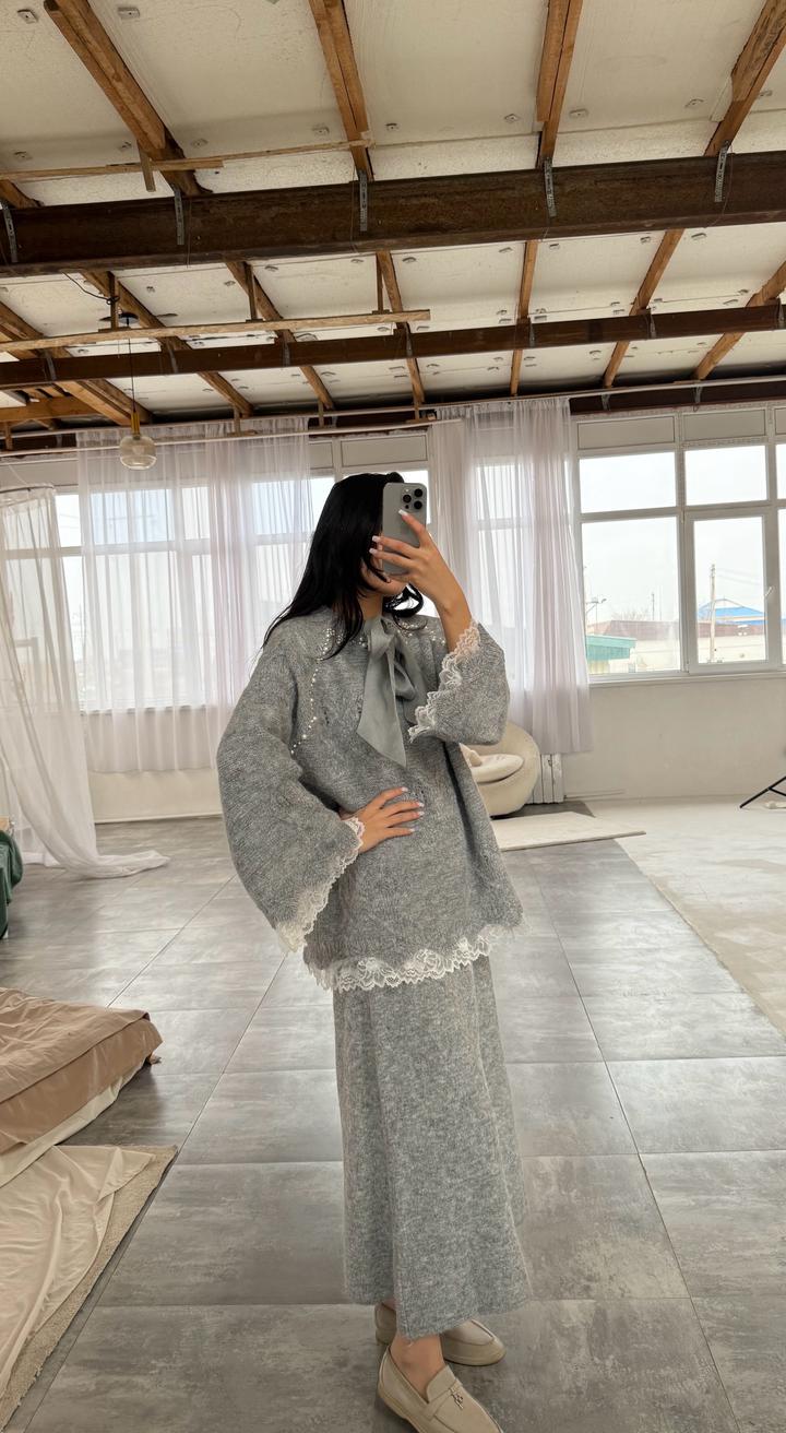 Серая двойка шерстяная